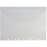 Папка-конверт с перфорацией BRAUBERG, А4, КОМПЛЕКТ 10 шт., до 50 листов, прозрачная, 0,15 мм, 227312
