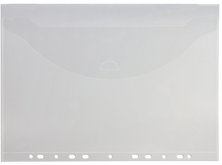 Папка-конверт с перфорацией BRAUBERG, А4, КОМПЛЕКТ 10 шт., до 50 листов, прозрачная, 0,15 мм, 227312