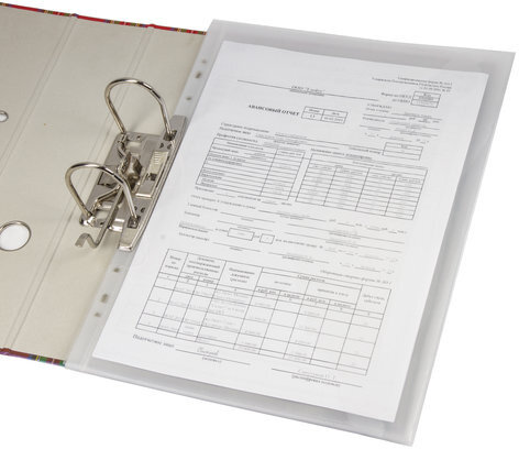 Папка-конверт с перфорацией BRAUBERG, А4, КОМПЛЕКТ 10 шт., до 50 листов, прозрачная, 0,15 мм, 227312