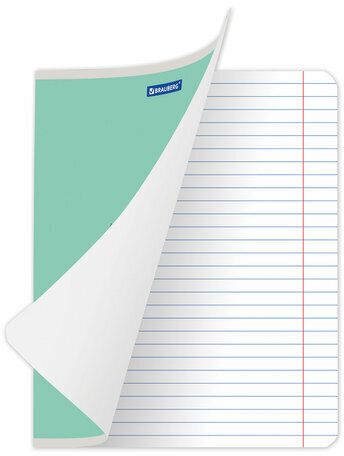 Тетрадь 18 л. BRAUBERG КЛАССИКА NEW линия, обложка картон, ЗЕЛЕНАЯ, 105701