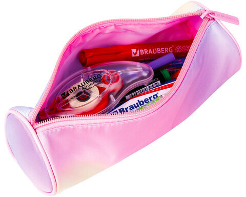 Пенал-тубус BRAUBERG, с эффектом Soft Touch, мягкий, "Rainbow Cloud", 22х8 см, 229013