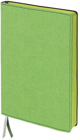 Блокнот А5 (148х213 мм), BRAUBERG &quot;Tweed&quot;, 112 л., гибкий, под ткань, линия, зеленый, 110968