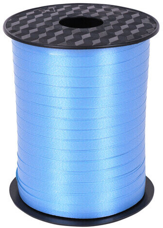 Лента упаковочная декоративная для шаров и подарков, 5 мм х 500 м, голубая, ЗОЛОТАЯ СКАЗКА, 591813