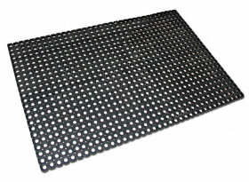 Коврик входной резиновый крупноячеистый грязезащитный 100х150 см, толщина 22 мм, черный, VORTEX