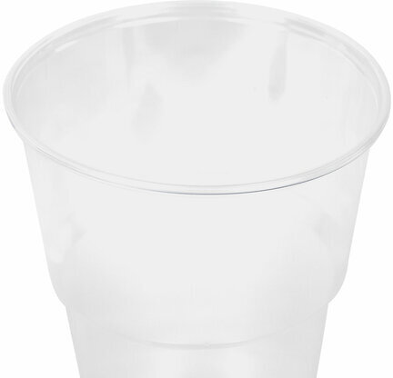 Одноразовые стаканы 500 мл, КОМПЛЕКТ 20 шт., пластиковые, "БЮДЖЕТ", прозрачные, ПП, холодное/горячее, LAIMA, 600939