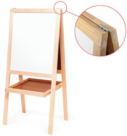 Доска-мольберт двусторонняя для мела и магнитно-маркерная 545х650 мм, зеленая/белая, РОССИЯ, BRAUBERG, 235519