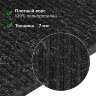 Коврик входной ворсовый влаго-грязезащитный LAIMA, 90х120 см, ребристый, толщина 7 мм, черный, 602874