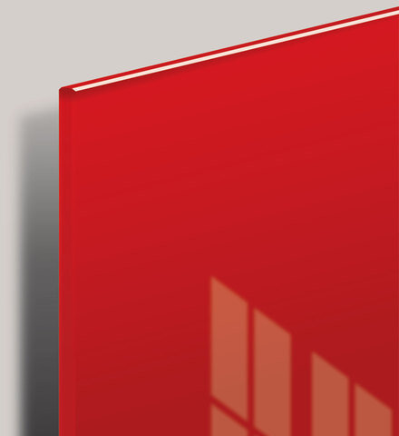 Доска магнитно-маркерная стеклянная 60х90 см, 3 магнита, КРАСНАЯ, BRAUBERG, 236749