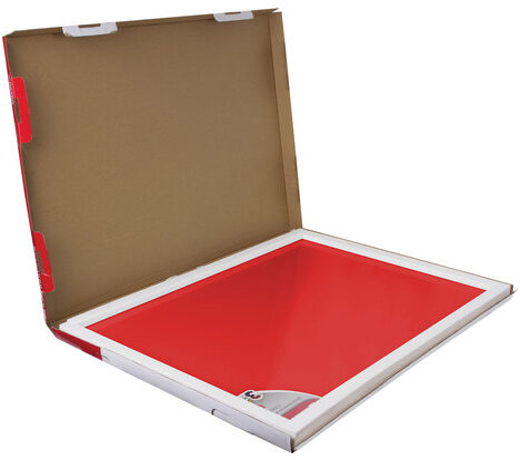 Доска магнитно-маркерная стеклянная 60х90 см, 3 магнита, КРАСНАЯ, BRAUBERG, 236749