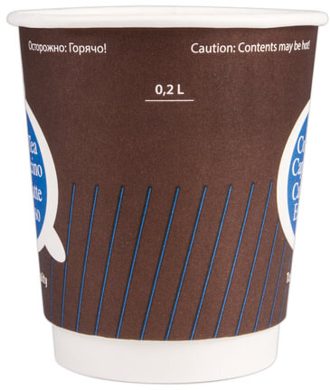 Одноразовые стаканы 250 мл, КОМПЛЕКТ 25 шт., бумажные ДВУХСЛОЙНЫЕ, "Taste Quality", холодное/горячее, ФОРМАЦИЯ, DW80-280-0037-25