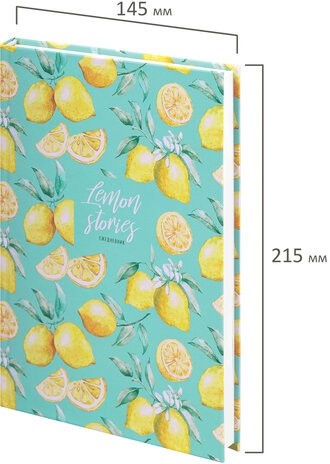 Ежедневник недатированный А5 (145х215 мм), ламинированная обложка, 128 л., STAFF, "Lemon Stories", 113529