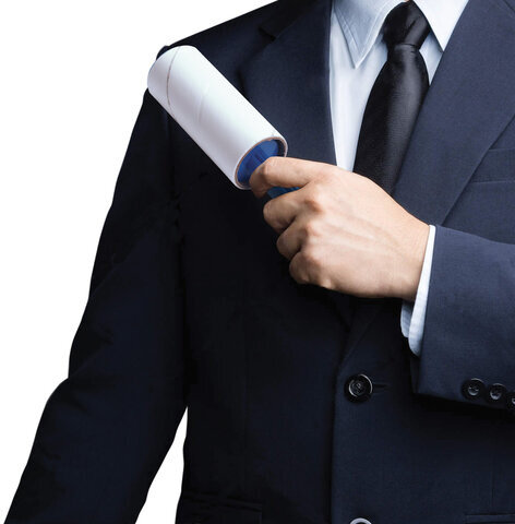 Ролик для чистки одежды и удаления ворса + 2 сменных блока по 20 листов, экстра липкость, LAIMA, 605399