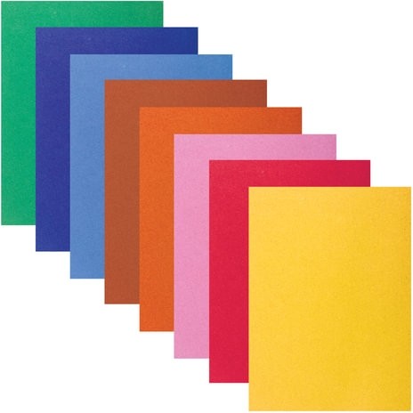 Цветная бумага А4 БАРХАТНАЯ, 8 листов 8 цветов, 110 г/м2, BRAUBERG, 124726