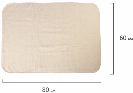 Тряпка для пола 60х80 см, трехслойная, нитепрошивная (НЕТКОЛ), 360 г/м2, 100% хлопок, LAIMA, 606632