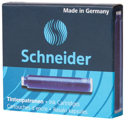 Картриджи чернильные SCHNEIDER (Германия), комплект 6 шт., картонная коробка, кобальтовые синие, 6603