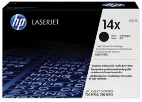 Картридж лазерный HP (CF214X) LaserJet M725dn/M725f/M712dn, №14X, оригинальный, увеличенный ресурс 17500 страниц