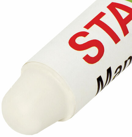 Маркер для промышленной маркировки STAFF ПМ-100 твердый, БЕЛЫЙ, -20 до +40С, 150813