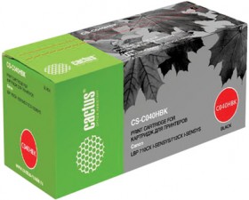 Картридж лазерный CACTUS (CS-040HBK) для CANON i-SENSYS LBP-710Cx/712Cx, черный, ресурс 12500 страниц, CS-C040HBK