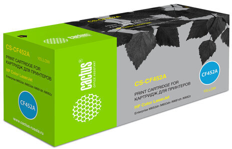 Картридж лазерный CACTUS (CS-CF452A) для HP Color LJ M652dn/M653dn/M681dh, желтый, ресурс 10500 стр.