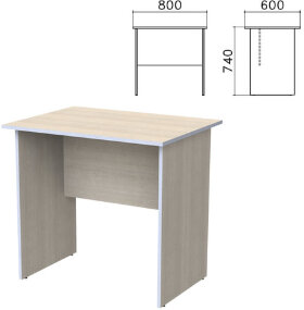 Стол письменный &quot;Бюджет&quot;, 800х600х740 мм, дуб шамони светлый, 402659-430