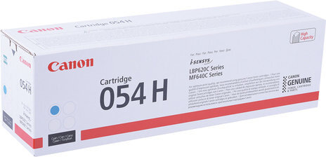 Картридж лазерный CANON (054HC) для i-SENSYS LBP621Cw/MF641Cw/645Cx, голубой, ресурс 2300 страниц, оригинальный, 3027C002