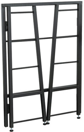 Стеллаж BRABIX "Smart SH-006", 605х295х790 мм, ЛОФТ, трапеция, складной, металл/ЛДСП ясень, каркас черный, 641871