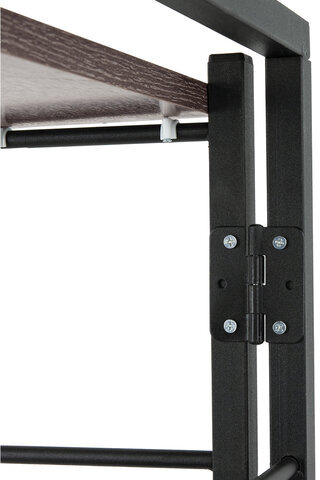 Стеллаж BRABIX "Smart SH-006", 605х295х790 мм, ЛОФТ, трапеция, складной, металл/ЛДСП ясень, каркас черный, 641871