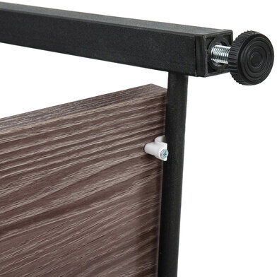 Стеллаж BRABIX "Smart SH-006", 605х295х790 мм, ЛОФТ, трапеция, складной, металл/ЛДСП ясень, каркас черный, 641871