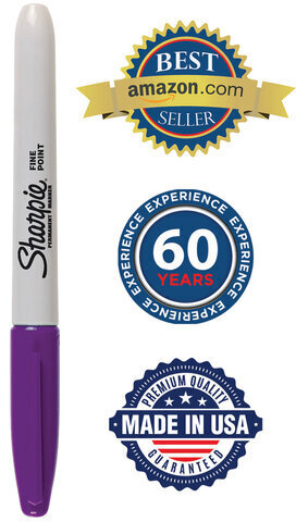 Маркер перманентный SHARPIE (США) ФИОЛЕТОВЫЙ, "Fine", круглый наконечник, 1 мм, 2025034