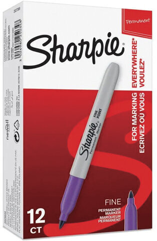 Маркер перманентный SHARPIE (США) ФИОЛЕТОВЫЙ, "Fine", круглый наконечник, 1 мм, 2025034