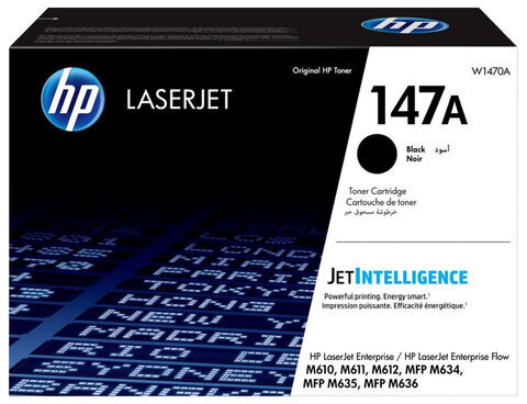 Картридж лазерный HP (W1470A) LaserJet M611dn/M612dn/M635/M636, №147A, оригинальный, ресурс 10500 страниц