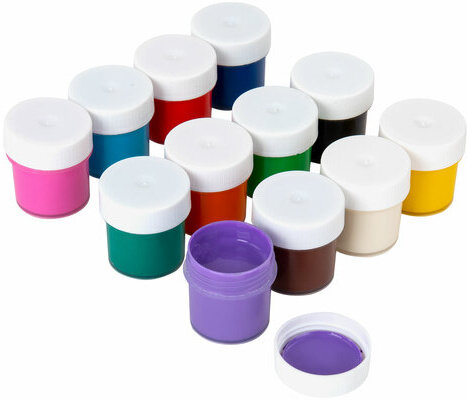 Гуашь BRAUBERG "ART ПЕЙЗАЖ", 12 цветов по 20 мл, 192558