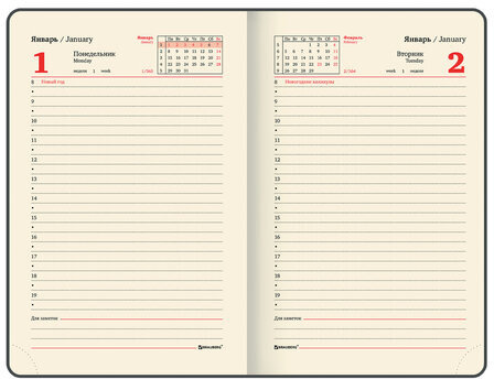 Ежедневник датированный 2024 МАЛЫЙ ФОРМАТ 100х150 мм А6, BRAUBERG "Imperial", под кожу, бордо, 114786