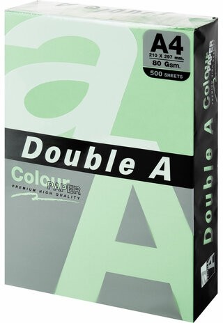 Бумага цветная DOUBLE A, А4, 80 г/м2, 500 л., пастель, светло-зеленая