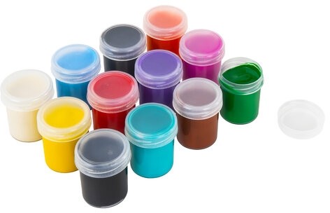 Краски пальчиковые для малышей от 1 года, КЛАССИКА, 12 цветов по 40 мл, BRAUBERG KIDS, 192397