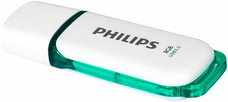 Флеш-диск 8 GB PHILIPS SNOW, разъем USB 3.0, зеленый, FM08FD75B/97