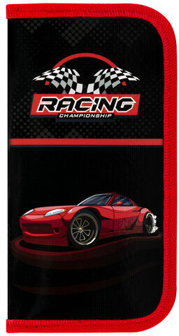 Пенал ПИФАГОР, 2 отделения, ламинированный картон, 19х11 см, "Rocket car", 271536