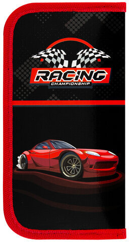 Пенал ПИФАГОР, 2 отделения, ламинированный картон, 19х11 см, "Rocket car", 271536