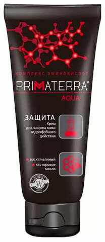 Крем защитный 100 мл, PRIMATERRA AQUA, гидрофобный для кожи, от кислотных и щелочных средств