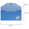 Папка-конверт с кнопкой МАЛОГО ФОРМАТА (250х135 мм), прозрачная, синяя, 0,18 мм, BRAUBERG, 224031