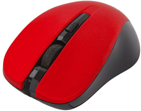 Мышь беспроводная с бесшумным кликом SONNEN V18, USB, 800/1200/1600 dpi, 4 кнопки, красная, 513516