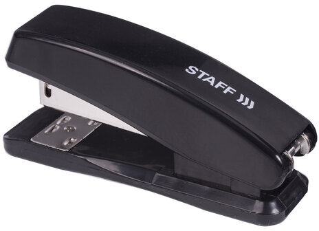 Степлер №24/6, 26/6 STAFF "Basic", до 20 листов, черный, 224626