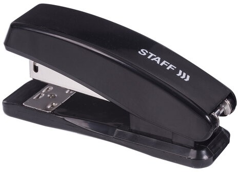 Степлер №24/6, 26/6 STAFF "Basic", до 20 листов, черный, 224626