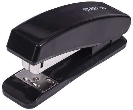 Степлер №24/6, 26/6 STAFF "Basic", до 20 листов, черный, 224626