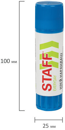 Клей-карандаш STAFF "EVERYDAY", 24 г, 226617