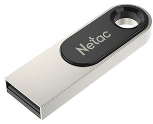 Флеш-диск 16 GB NETAC U278, USB 2.0, металлический корпус, серебристый/черный, NT03U278N-016G-20PN
