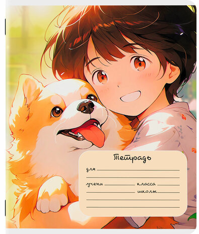 Тетрадь 18 л. ЮНЛАНДИЯ, клетка, обложка картон, GIRLS, 107299