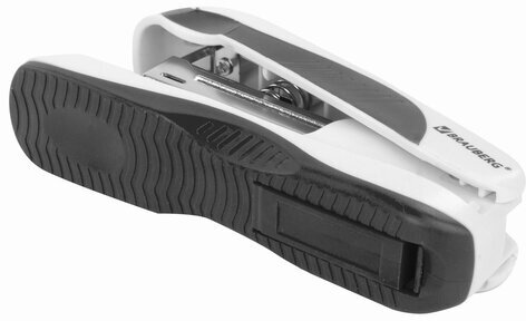Степлер №10 BRAUBERG "JET PRO", до 12 листов, эргономичный, бело-черный, 228583