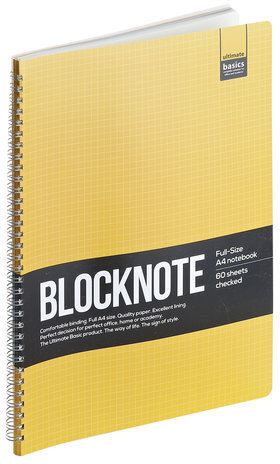 Блокнот БОЛЬШОЙ ФОРМАТ (220х300 мм) А4, 60 л., гребень, ламинированный картон, клетка, Альт, "ACTIVE BOOK", (4 вида), 3-60-483