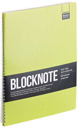 Блокнот БОЛЬШОЙ ФОРМАТ (220х300 мм) А4, 60 л., гребень, ламинированный картон, клетка, Альт, "ACTIVE BOOK", (4 вида), 3-60-483